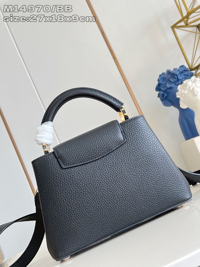 Louis vuitton original calfskin capucines BB handbag M14970 black