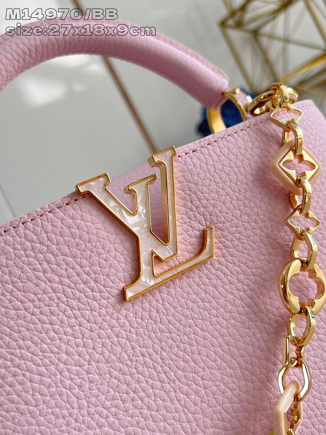 Louis vuitton original calfskin capucines BB handbag M14970 pink