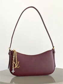 Louis vuitton original calfskin pochette LV bloom M25650 burgundy