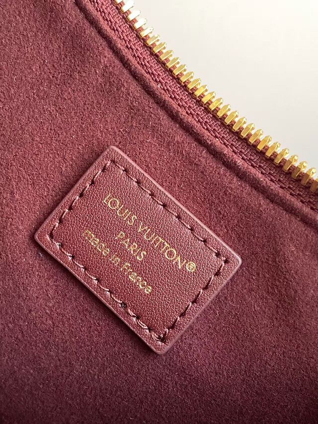 Louis vuitton original calfskin pochette LV bloom M25650 burgundy