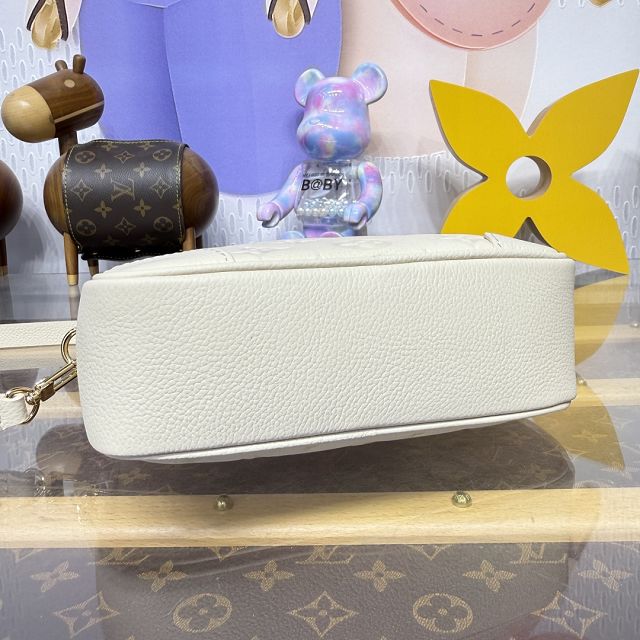 Louis vuitton original calfskin tiny camera bag M26509 white