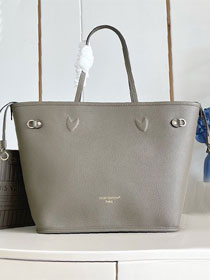 Louis vuitton original calfskin&canvas neverfull Inside out MM M25664 smoke