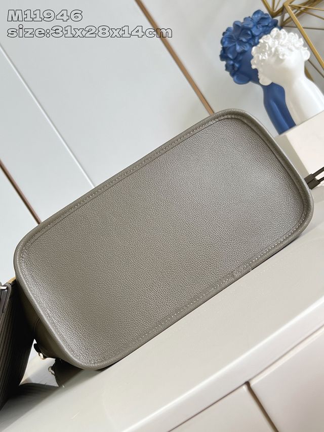 Louis vuitton original calfskin&canvas neverfull Inside out MM M25664 smoke