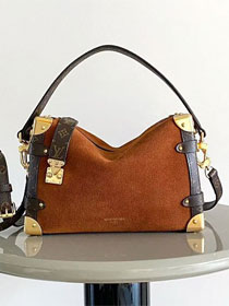 Louis vuitton original suede calfskin side trunk MM M15072 brown