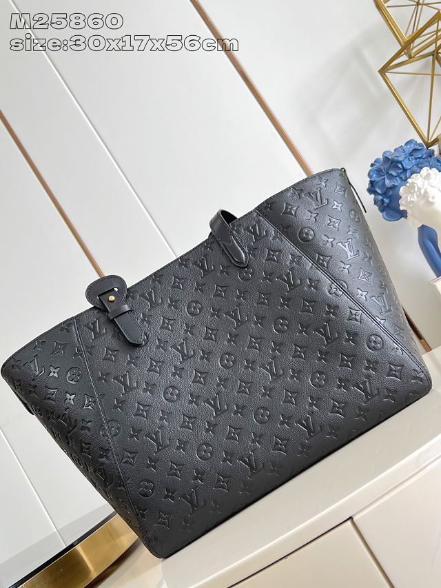 Louis vuitton original calfskin all in one mm handbag M25860 black