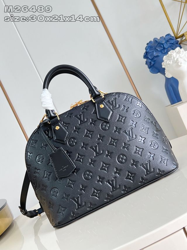 Louis vuitton original calfskin alma pm handbag M26489 black