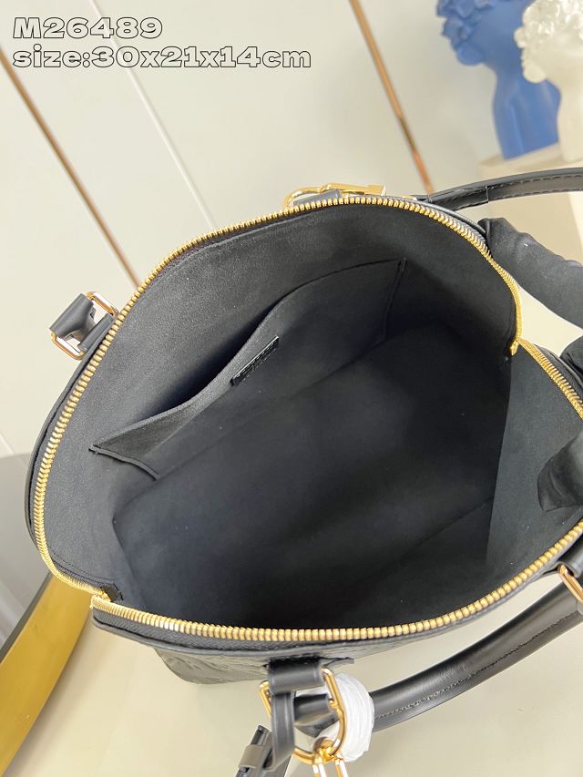 Louis vuitton original calfskin alma pm handbag M26489 black