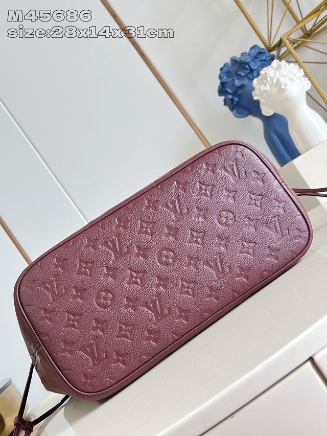 Louis vuitton original calfskin neverfull mm M25855 garnet