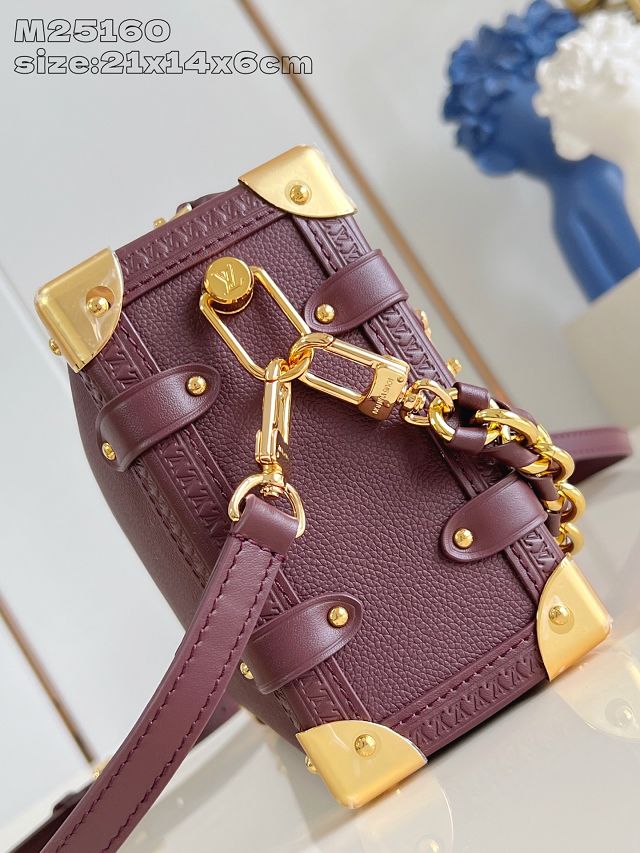 Louis vuitton original calfskin side trunk MM M25669 garnet