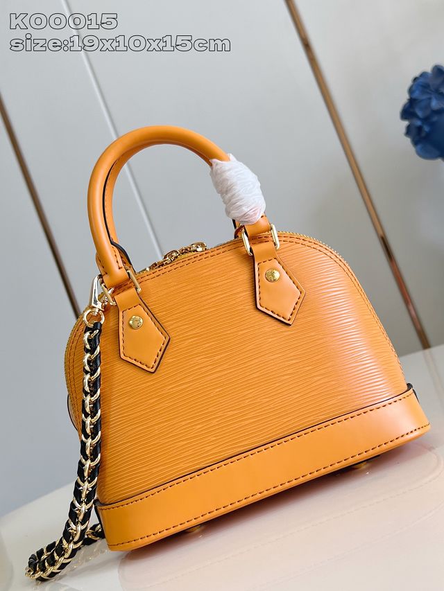 Louis vuitton original epi leather nano alma M14339 yellow