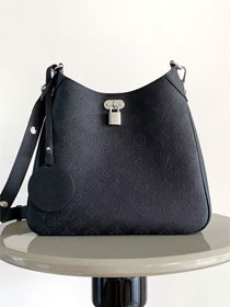 Louis vuitton original mahina calfskin all around MM M14618 black