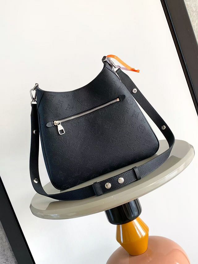 Louis vuitton original mahina calfskin all around MM M14618 black