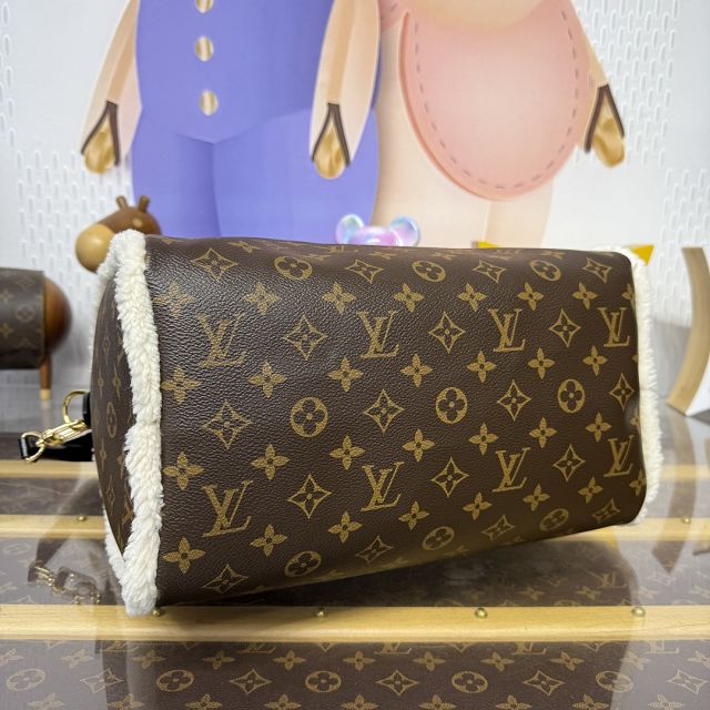 Louis vuitton original monogram canvas speedy soft 30 teddy M26326