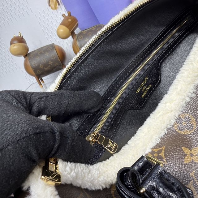 Louis vuitton original monogram canvas speedy soft 30 teddy M26326