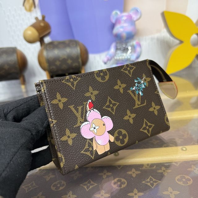 Louis vuitton original monogram canvas trio toilet pouch M15357