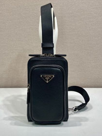 Prada original calfskin smartphone case 2VH195 black