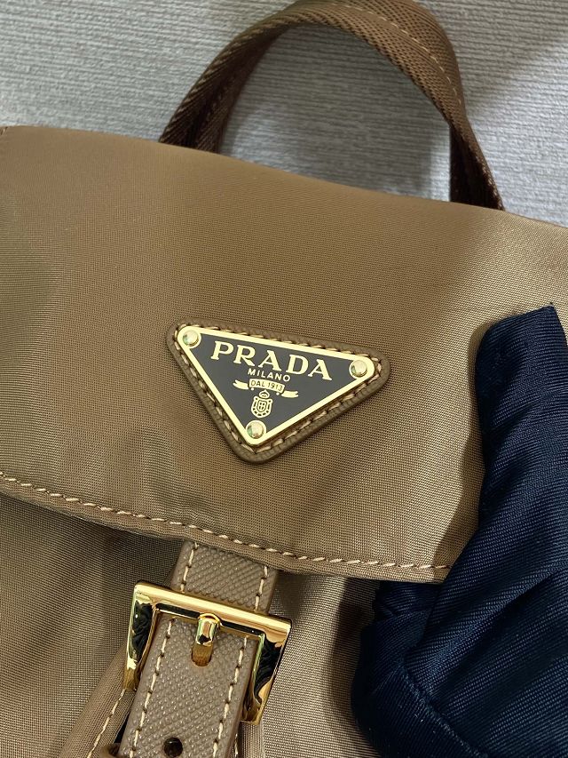 Prada original nylon medium backpack 1BZ081 brown