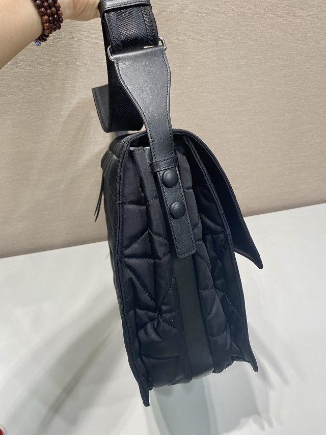 Prada original nylon traveller shoulder bag 1BD256 black