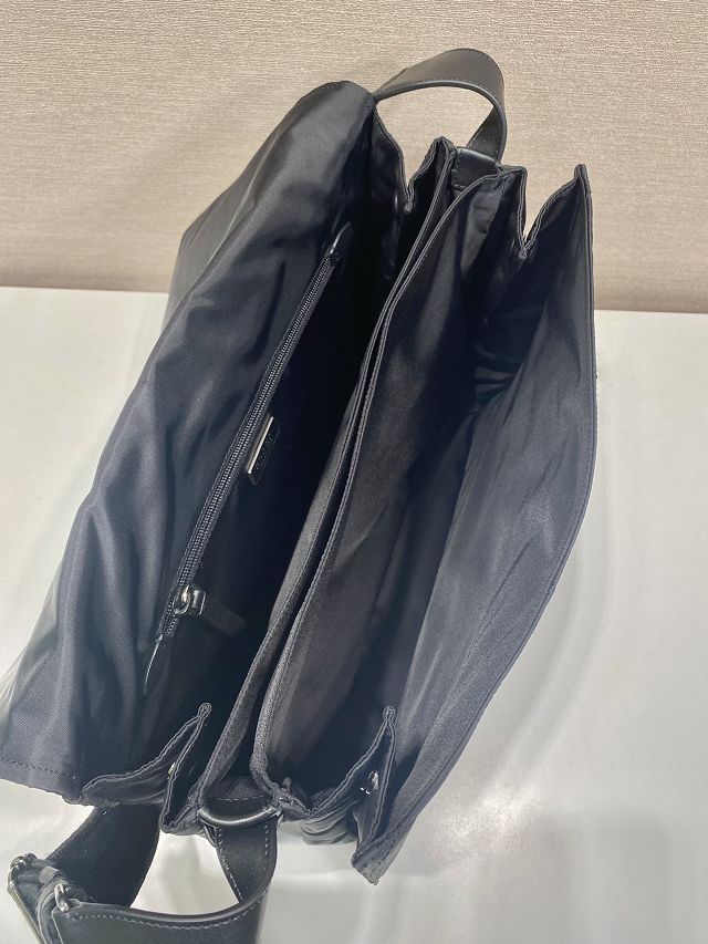 Prada original nylon traveller shoulder bag 1BD256 black