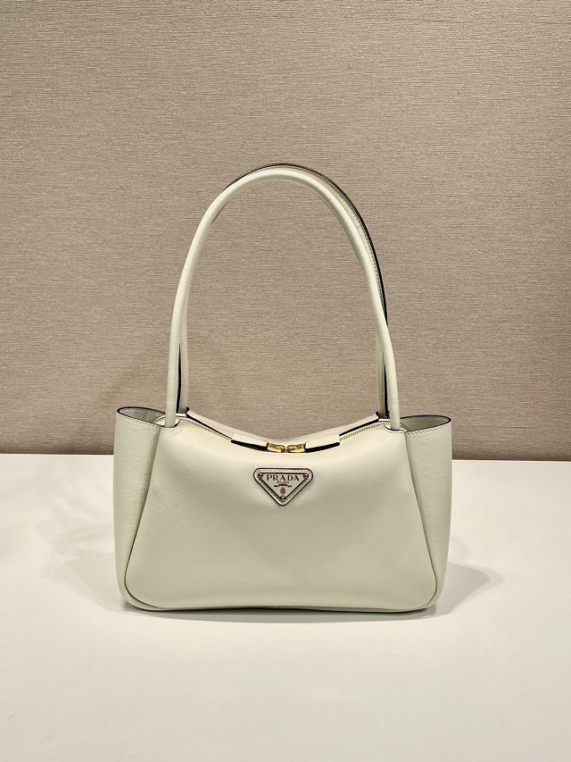 Prada original calfskin darling medium shoulder bag 1BA444 white