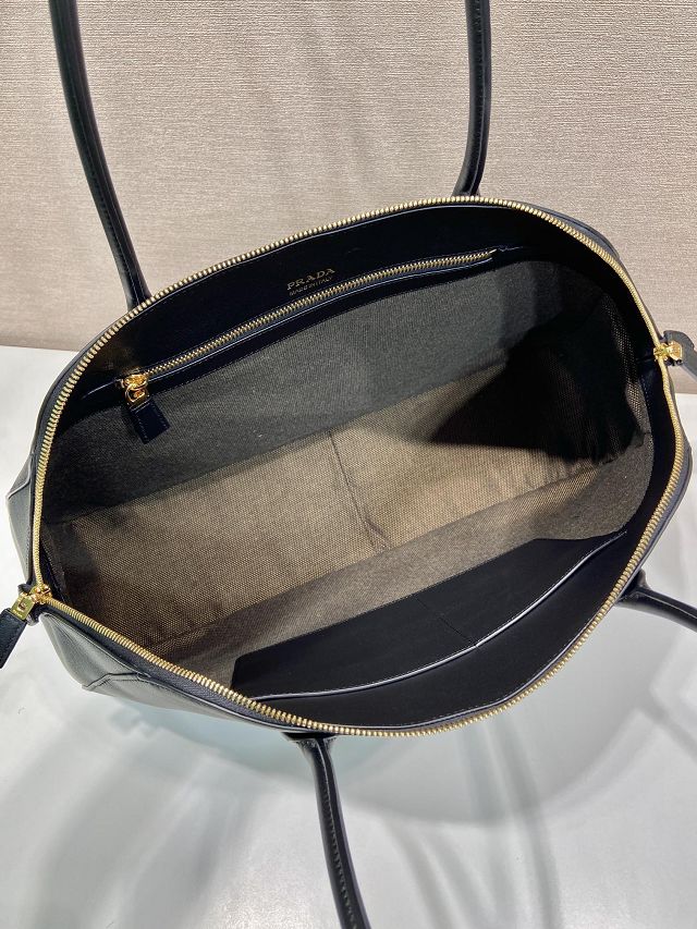Prada original calfskin large tote bag 1BG506 black