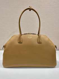 Prada original calfskin large tote bag 1BG506 brown