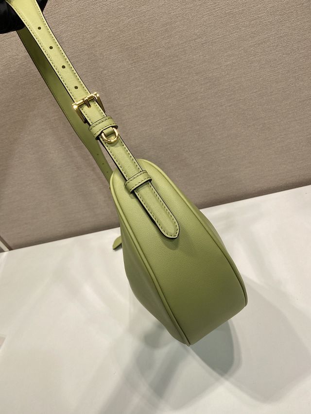 Prada original calfskin medium shoulder bag 1BC255 green