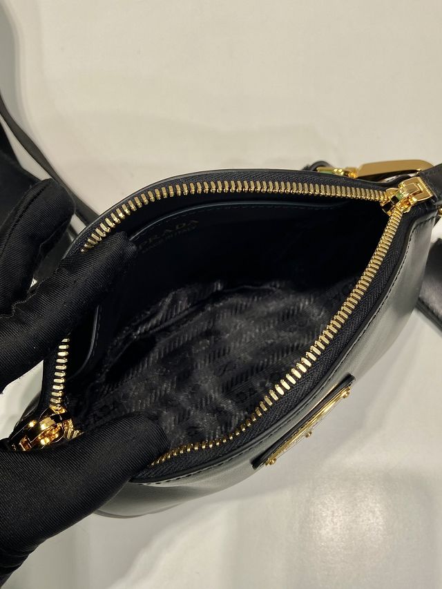 Prada original calfskin mini shoulder bag 1BH212 black