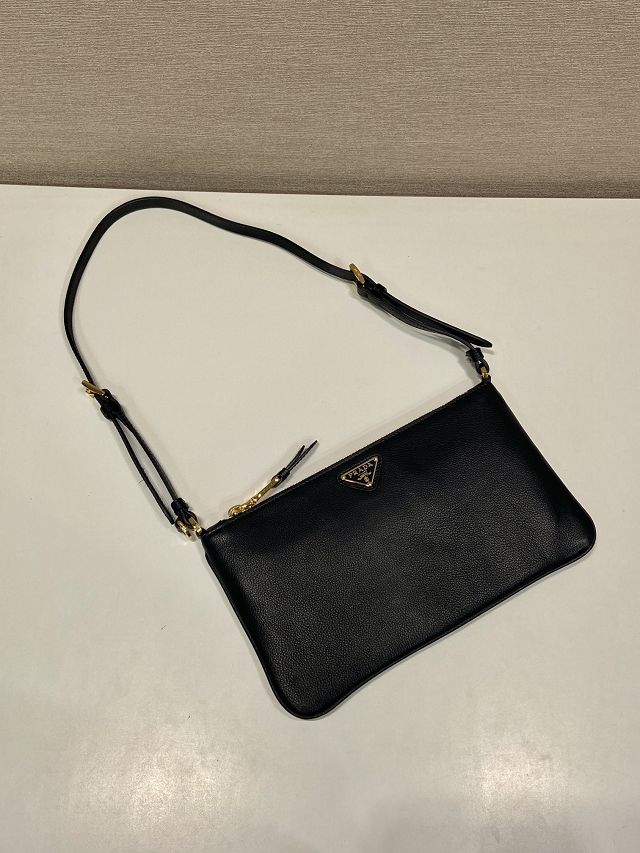 Prada original calfskin pouch 1BC238 black