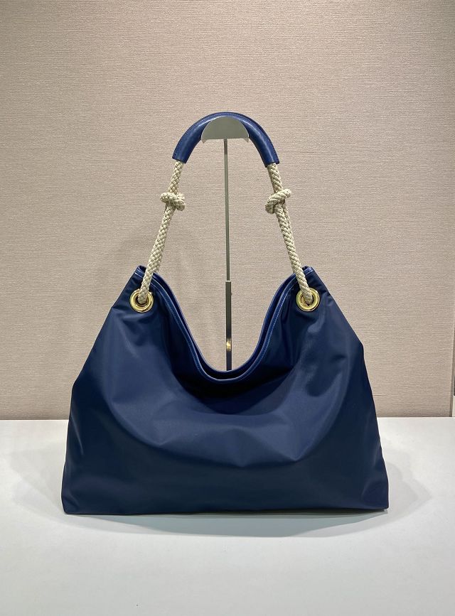 Prada original nylon mariner large shoulder bag 1BC244 blue