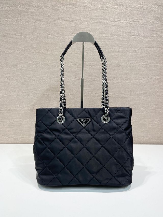 Prada original nylon medium tote bag 1BD650 black
