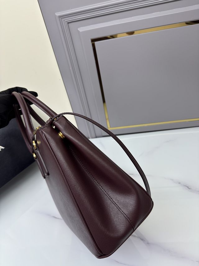 Prada original saffiano calfskin galleria large bag 1BA274 bordeaux