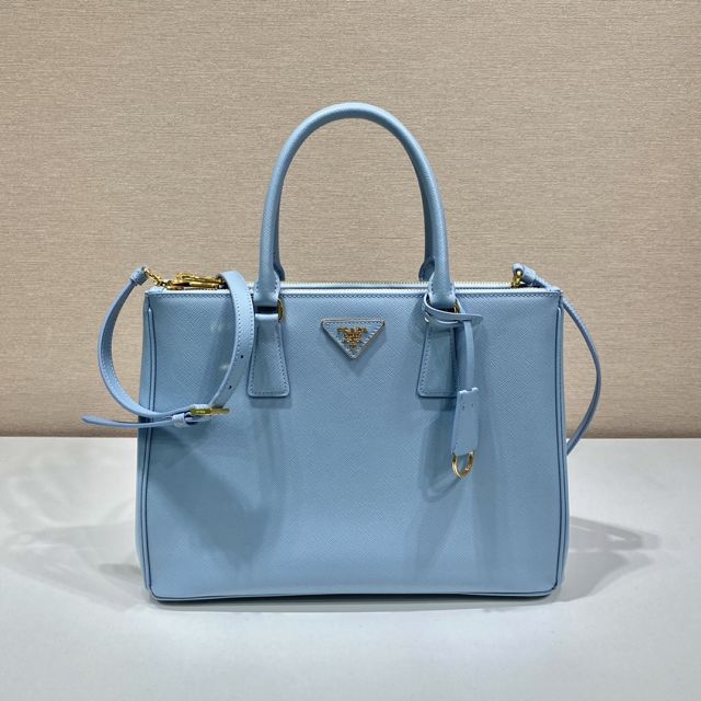 Prada original saffiano calfskin galleria large bag 1BA274 light blue