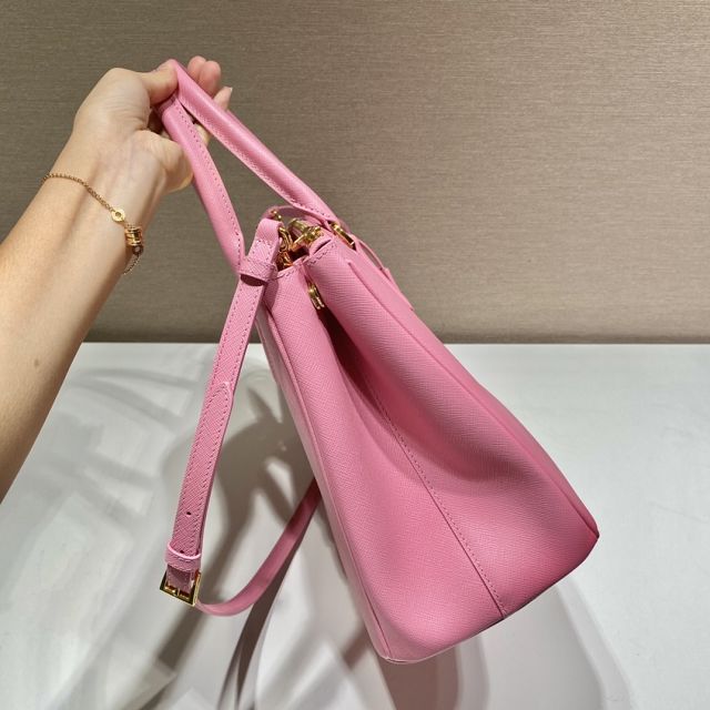 Prada original saffiano calfskin galleria large bag 1BA274 pink