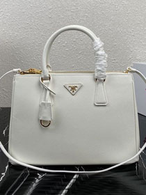 Prada original saffiano calfskin galleria large bag 1BA274 white