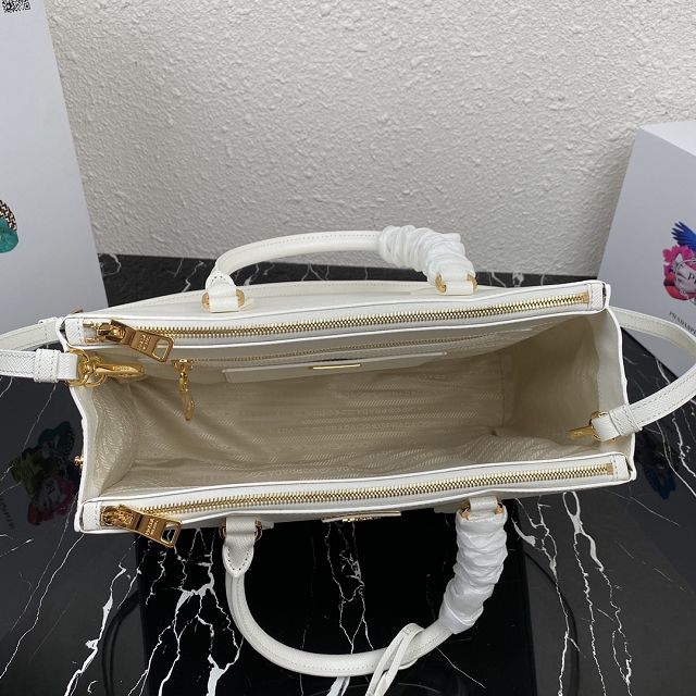 Prada original saffiano calfskin galleria large bag 1BA274 white