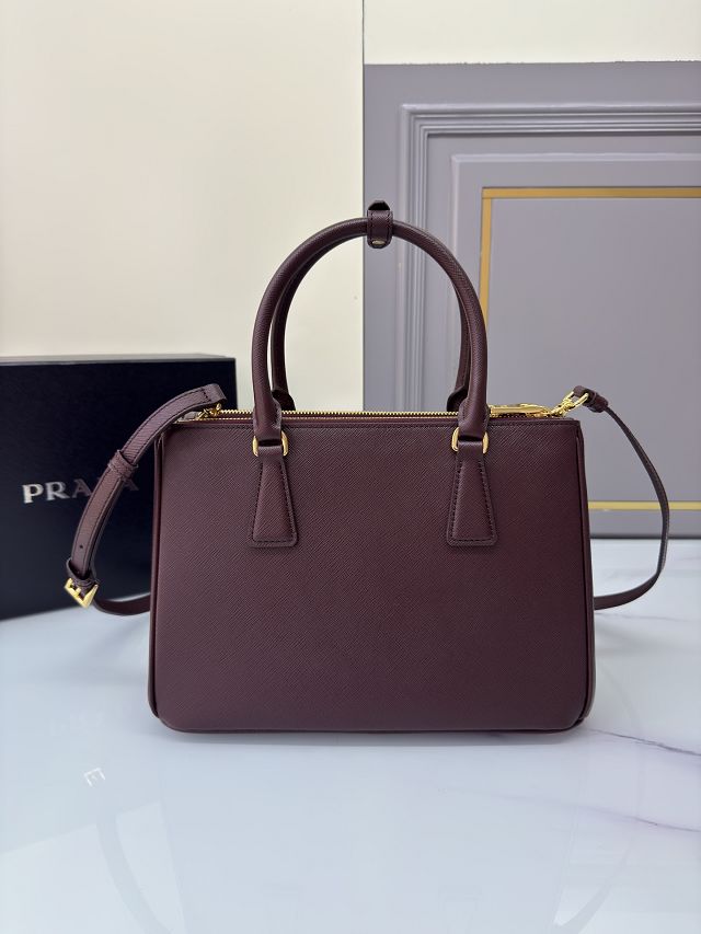 Prada original saffiano calfskin galleria medium bag 1BA863 bordeaux
