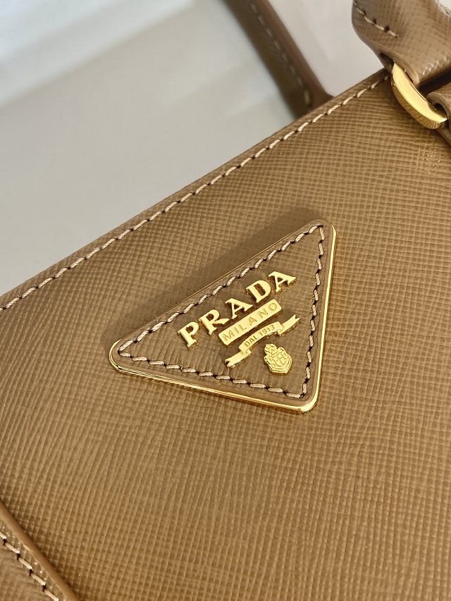 Prada original saffiano calfskin galleria medium bag 1BA863 brown