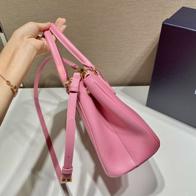 Prada original saffiano calfskin galleria medium bag 1BA863 pink