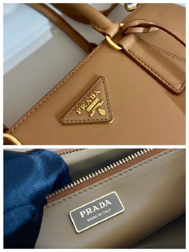 Prada original soft calfskin galleria medium bag 1BA863 apricot