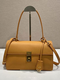 Prada original soft calfskin sound medium shoulder bag 1BN023 caramel