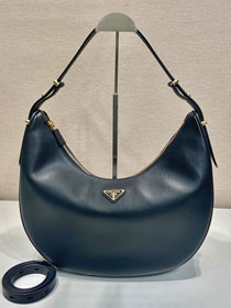 Prada original calfskin large hobo bag 1BC212 black
