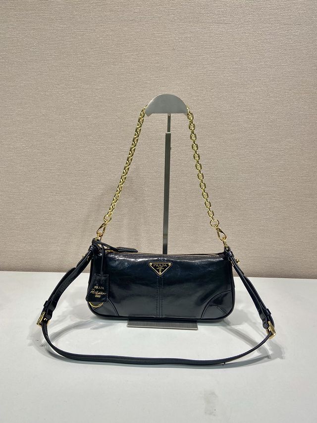 Prada original calfskin medium shoulder bag 1BC221 black