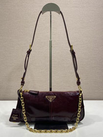 Prada original calfskin medium shoulder bag 1BC221 bordeaux