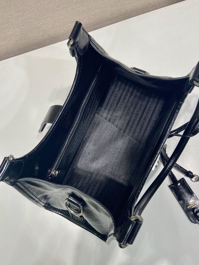 Prada original calfskin medium tote bag 1BG563 black