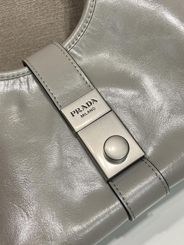 Prada original calfskin mini tote bag 1BG580 grey