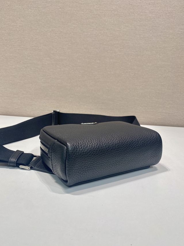 Prada original calfskin small belt bag 2VH184 black