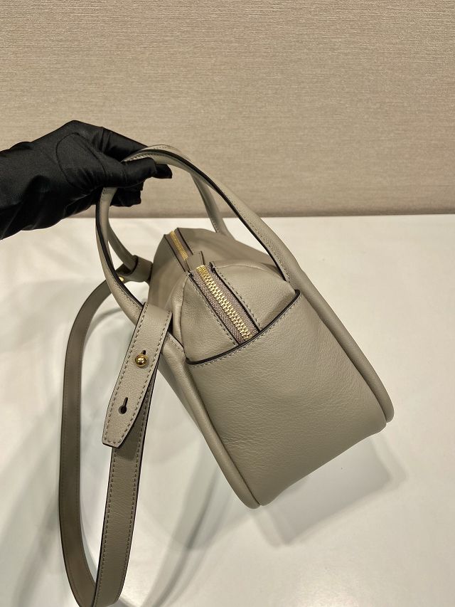 Prada original calfskin darling handbag 1BA451 grey