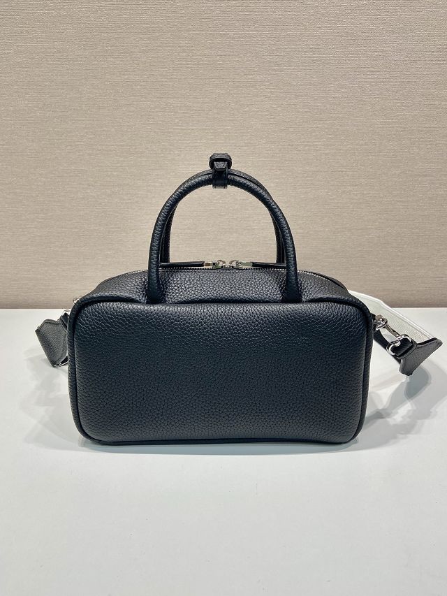 Prada original calfskin small handbag 1BB102 black