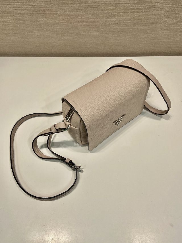 Prada original calfskin small shoulder bag 1BD332 beige